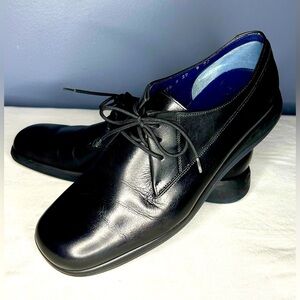 Salvatore Ferragamo Men's Thick Sole Soft Leather Black Shoes Size 9